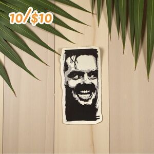 THE SHINING JACK TORRANCE DOOR STICKER – BLACK & WHITE | 2 1/4” MATTE FINISH